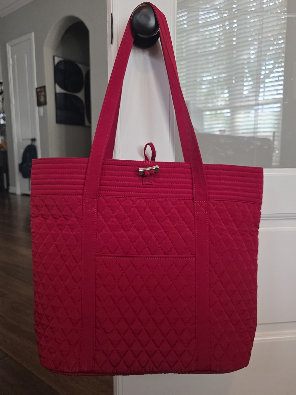 Vera Bradley Quilted Red Tote Bag - Women's Everyday Carry
